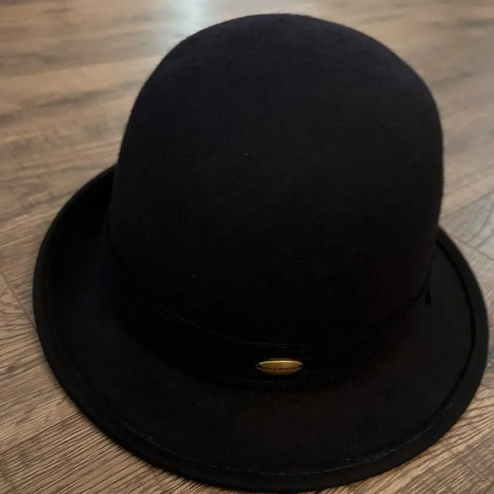 Liz‎ Claiborne Women’s Fedora Wool Hat Navy Blue